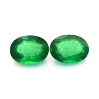 5.38 Ct.Tw.Total Carat Weight Emerald Pair from Zambia Video