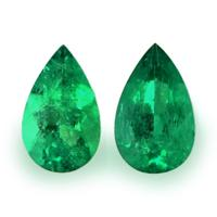 1.55 Ct.Tw.Total Carat Weight Emerald Pair from Colombia Video
