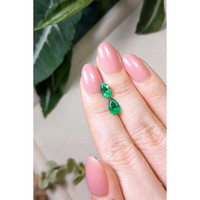 1.55 Ct.Tw.Total Carat Weight Emerald Pair from Colombia Life Style