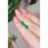 1.64 Ct.Tw.Total Carat Weight Emerald Pair from Colombia Life Style