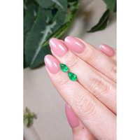 1.34 Ct.Tw.Total Carat Weight Emerald Pair from Colombia Life Style