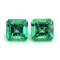 1.09 Ct.Tw.Total Carat Weight Emerald Pair from Colombia Video