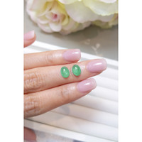 2.56 Ct.Tw.Total Carat Weight Cabochon Emerald Pair from Brazil Life Style