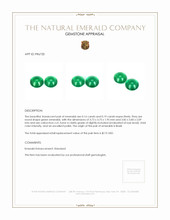 0.35 Ct.Tw.Total Carat Weight Cabochon Emerald Pair from Brazil Appraisal