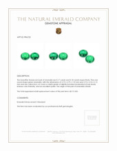 0.35 Ct.Tw.Total Carat Weight Cabochon Emerald Pair from Brazil Appraisal