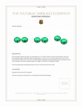 0.39 Ct.Tw.Total Carat Weight Cabochon Emerald Pair from Brazil Appraisal