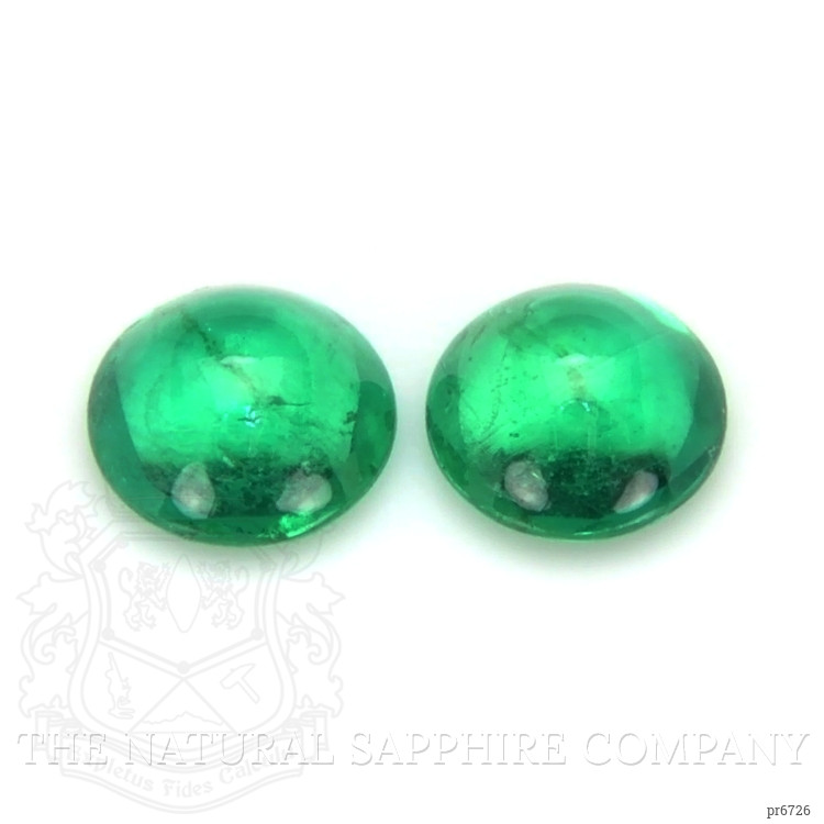 0.39 Ct.Tw. Cabochon Emerald Pair from Brazil