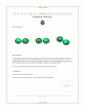 0.49 Ct.Tw.Total Carat Weight Cabochon Emerald Pair from Brazil Appraisal