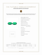 0.74 Ct.Tw.Total Carat Weight Cabochon Emerald Pair from Brazil Scan Report