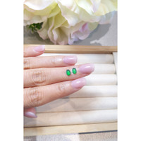 0.74&nbsp;Ct.Tw.Total Carat Weight Cabochon Emerald Pair from Brazil Life Style