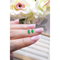 0.76 Ct.Tw.Total Carat Weight Emerald Pair from Brazil Life Style
