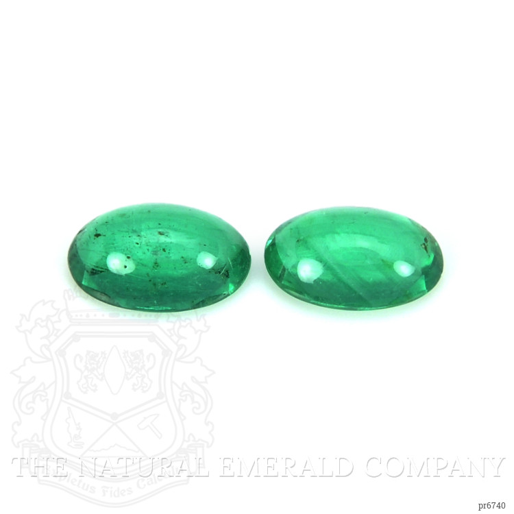 0.78 Ct.Tw. Cabochon Emerald Pair from Brazil