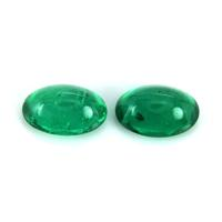 0.78 Ct.Tw.Total Carat Weight Cabochon Emerald Pair from Brazil Video