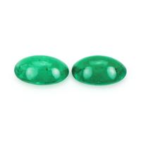 0.79 Ct.Tw.Total Carat Weight Cabochon Emerald Pair from Brazil Video