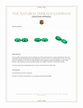 0.79 Ct.Tw.Total Carat Weight Cabochon Emerald Pair from Brazil Appraisal