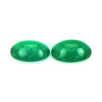0.79 Ct.Tw.Total Carat Weight Cabochon Emerald Pair from Brazil Video