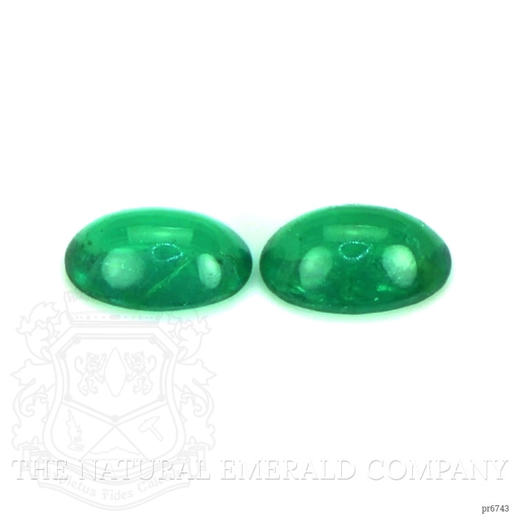 0.79 Ct.Tw. Cabochon Emerald Pair from Brazil