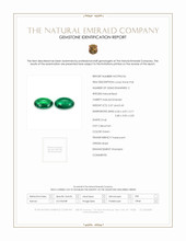 0.82 Ct.Tw.Total Carat Weight Cabochon Emerald Pair from Brazil Scan Report