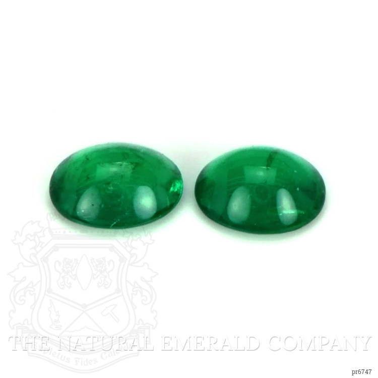 0.96 Ct.Tw. Cabochon Emerald Pair from Brazil