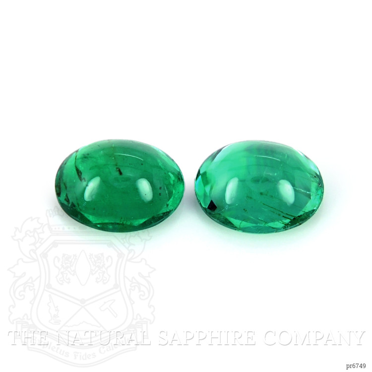 1.10 Ct.Tw. Cabochon Emerald Pair from Brazil