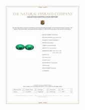1.33 Ct.Tw.Total Carat Weight Cabochon Emerald Pair from Brazil Scan Report
