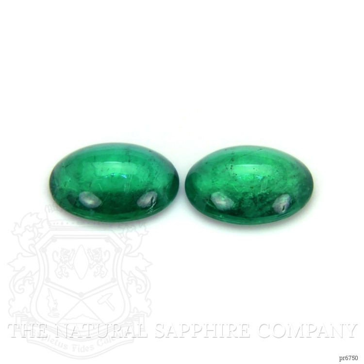 1.33 Ct.Tw. Cabochon Emerald Pair from Brazil