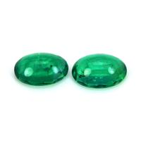 1.45 Ct.Tw.Total Carat Weight Cabochon Emerald Pair from Brazil Video