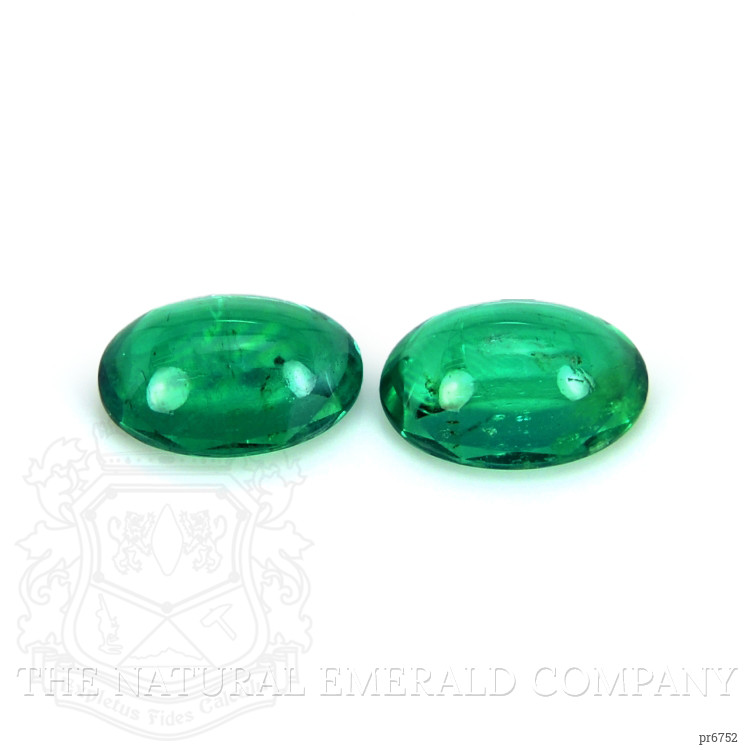 1.45 Ct.Tw. Cabochon Emerald Pair from Brazil