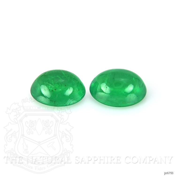 1.88 Ct.Tw. Cabochon Emerald Pair from Brazil