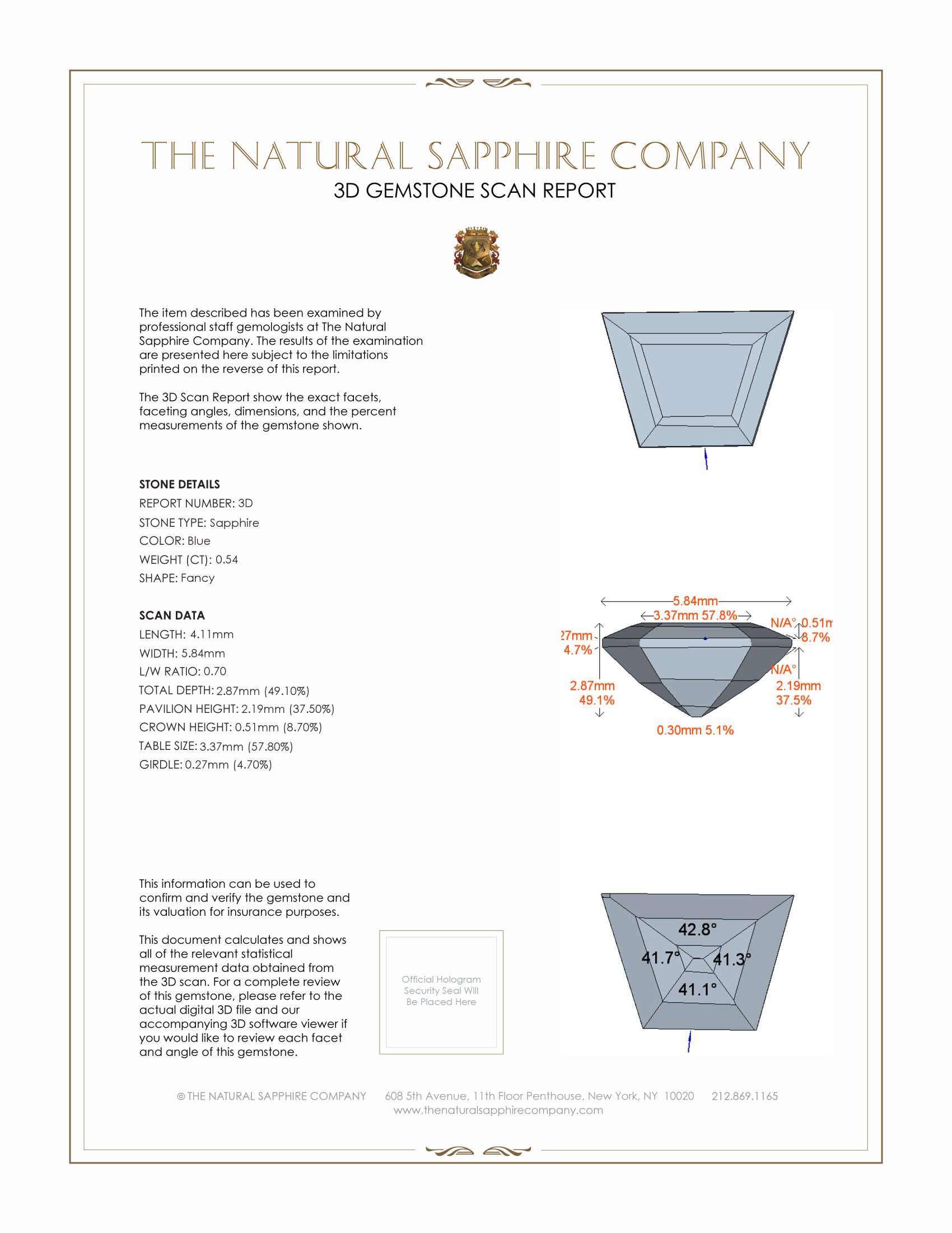 1.09 Ct.Tw. Blue Sapphire Pair from Ceylon (Sri Lanka)