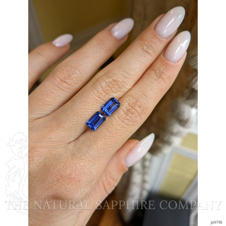 3.49 Ct.Tw. Blue Sapphire Pair from Ceylon (Sri Lanka)
