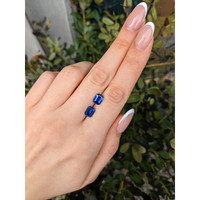 3.87&nbsp;Ct.Tw.Total Carat Weight Blue Sapphire Pair from Ceylon (Sri Lanka) Life Style