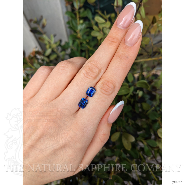 3.87 Ct.Tw. Blue Sapphire Pair from Ceylon (Sri Lanka)