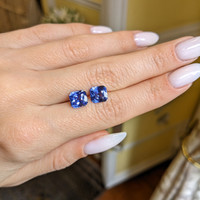 4.38&nbsp;Ct.Tw.Total Carat Weight Blue Sapphire Pair from Ceylon (Sri Lanka) Life Style