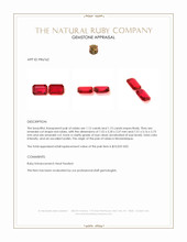 2.27 Ct.Tw.Total Carat Weight Ruby Pair from Mozambique Appraisal