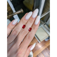 2.27 Ct.Tw.Total Carat Weight Ruby Pair from Mozambique Life Style
