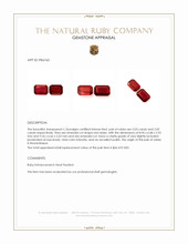 4.05 Ct.Tw.Total Carat Weight Ruby Pair from Mozambique Appraisal