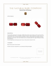 4.05 Ct.Tw.Total Carat Weight Ruby Pair from Mozambique Appraisal