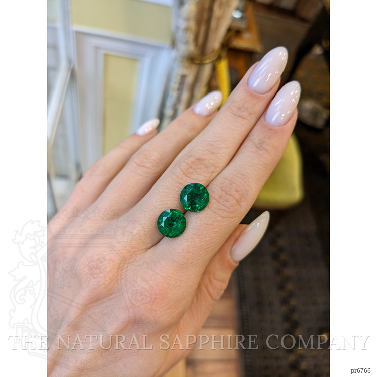 6.20 Ct.Tw. Emerald Pair from Zambia