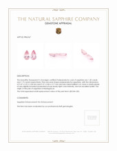 3.13&nbsp;Ct.Tw.Total Carat Weight Padparadscha Sapphire Pair from Madagascar Appraisal