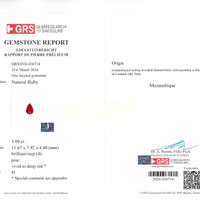 6.12 Ct.Tw.Total Carat Weight Ruby Pair from Mozambique Scan Report