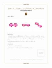 2.10 Ct.Tw.Total Carat Weight Pink Sapphire Pair from Ceylon (Sri Lanka) Appraisal