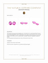 2.49 Ct.Tw.Total Carat Weight Pink Sapphire Pair from Ceylon (Sri Lanka) Appraisal
