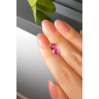 2.52&nbsp;Ct.Tw.Total Carat Weight Purplish Pink Sapphire Pair from Ceylon (Sri Lanka) Life Style