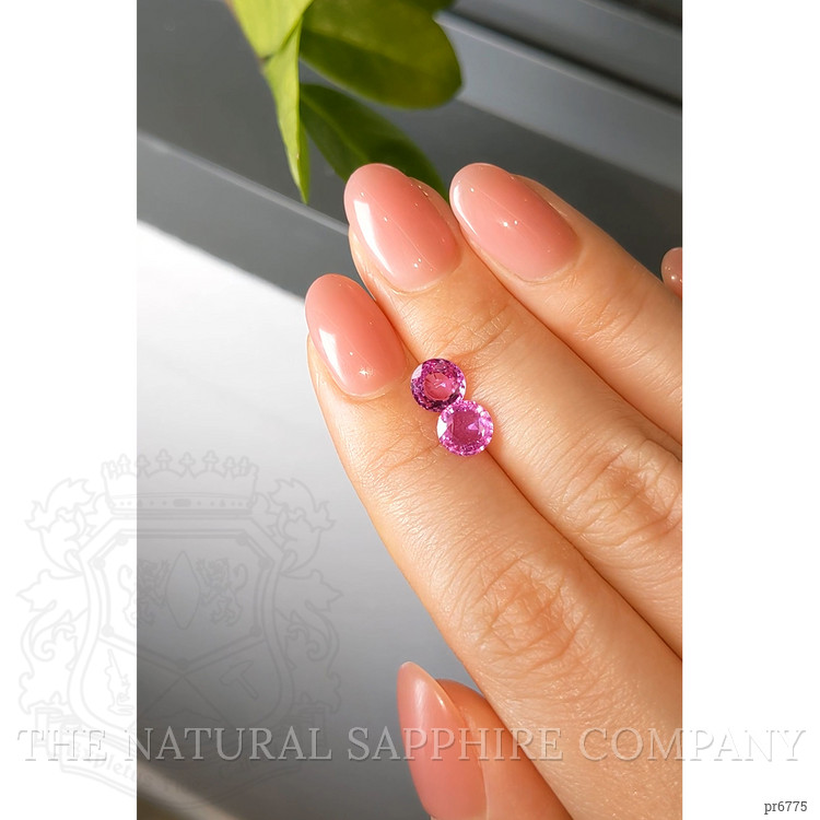 2.52 Ct.Tw. Purplish Pink Sapphire Pair from Ceylon (Sri Lanka)
