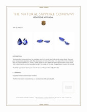 1.53 Ct.Tw.Total Carat Weight Blue Sapphire Pair from Ceylon (Sri Lanka) Appraisal