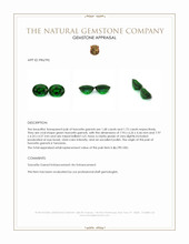 3.40 Ct.Tw.Total Carat Weight Tsavorite Garnet Pair from Tanzania Appraisal