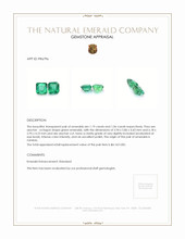 2.25 Ct.Tw.Total Carat Weight Emerald Pair from Zambia Appraisal
