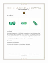 2.25 Ct.Tw.Total Carat Weight Emerald Pair from Zambia Appraisal