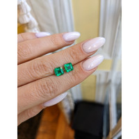 2.25 Ct.Tw.Total Carat Weight Emerald Pair from Zambia Life Style